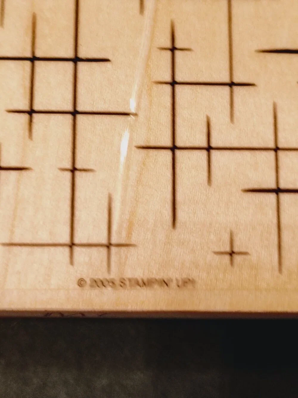 Stampin Up 2005 Crosshatch Large Background Rubber Stamp